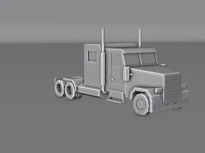 Low Poly Truck Free 3D model