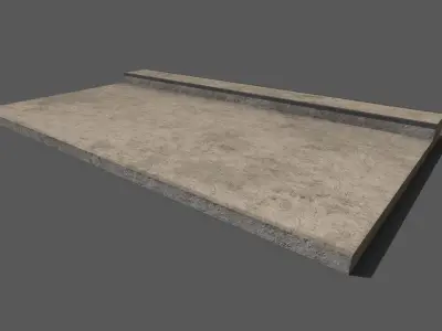 skatepark 9 piece set Low-poly 3D model