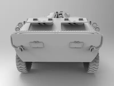 Russian Military Vehicles BTR70 Low-poly 3D model