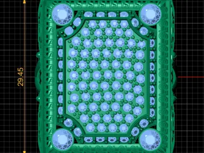 LUXURY HIP HOP WEDDING RING 3D PRINTABLE MODEL 3D print model