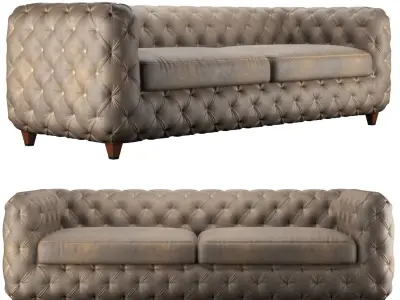 Desire vintage sofa eco 3-seater 3D model
