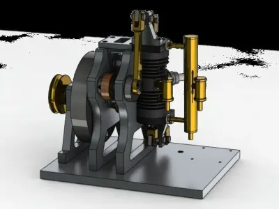 Linford Two-Stroke Engine Free 3D model