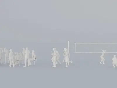 13 CASU2 SUMMER SPORT CAFE1 SITTING PEOPLE SCANS MAN WOMAN 3D print model