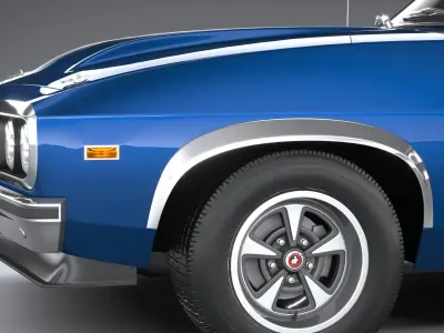 Generic Coupe 1978 with interior 3D model