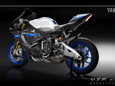 Yamaha R1M 2022 - Performance Black Low-poly 3D model