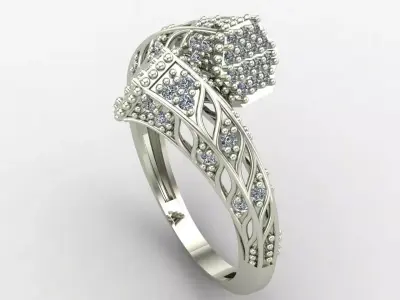 Two Head Women Ring 3DM Womens Ring 3d models 3D print model 3D print model 30