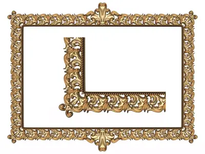 Classic Frame 020 Low-poly 3D model