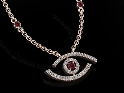 Messika Eye Pendant 3D print model