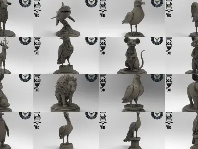 Animal Figure Mega 3D Printing Models 3D Model Collection