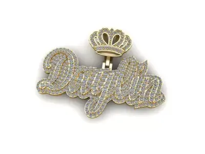daylin name pendant  3D print model