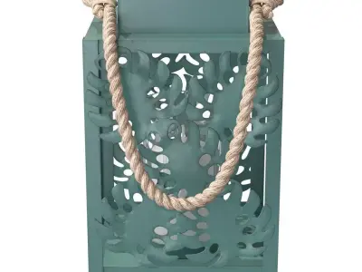 Lantern Unimak Metal Green 3D model