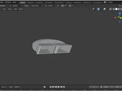 Square Exhausts for Sports or Luxury Cars Low-poly 3D model
