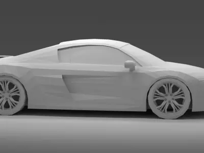 Audi R8 Sports car Supercar 3D Model Low Poly 3D model