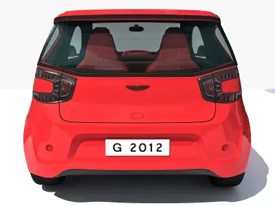 Red Aston Martin Cygnet Vehicle 3D model