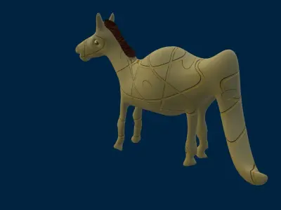 Game Ready Creature camel Low-poly 3D model
