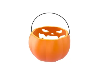Pumpkin Bucket 3D model
