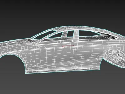 mercedes s43 Low-poly 3D model