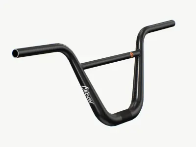 BMX handlebar in black Low-poly 3D model