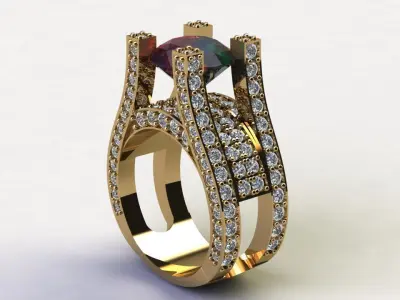 women ring 2020 cad file design R39 3D model