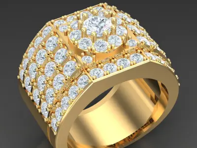 Luxury Men Rings Designs 4MR069 3D print model