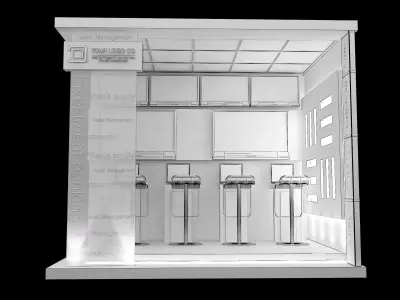 Booth Exhibition Stand a577 3D model