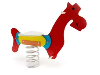 Playground Toy   Red Spring Horse 3D model
