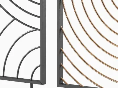 Room Dividers - Interior Partitions metal circular pattern 3D model