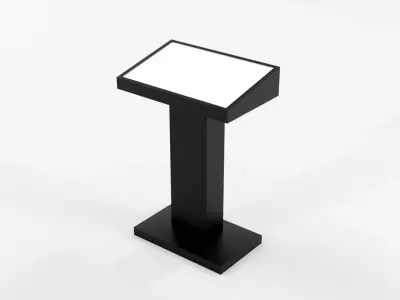 Conference podium digital tribune 3d model Low-poly 3D model