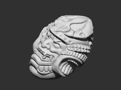samurai head 3D print model