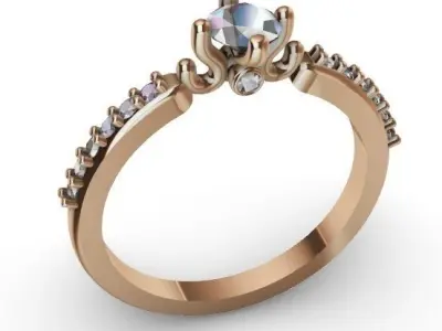engagement ring model luxury anillo de compromiso modelo luxury 3D print model