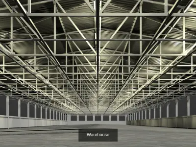 Warehouse buildings 3D Model Collection