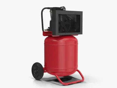 Air Compressor Portable Vertical BRA5DV30VP Low-poly 3D model