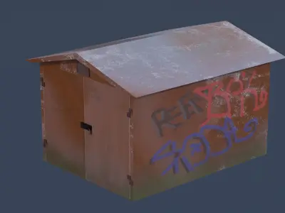 Garage pack  Low-poly 3D model