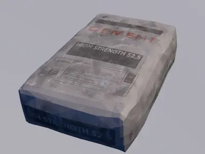 Cement bag  Low-poly 3D model