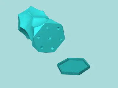 Vase 13 with Plate - Simple Plant Pot - Home Decor 3D print model