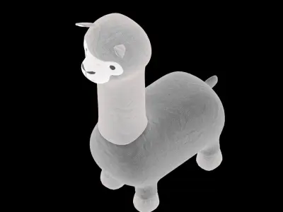 Alpaca plush toy 3D model