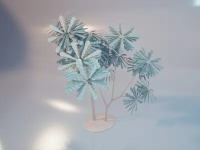 Conceptual shrub S1Bv5 Low-poly 3D model