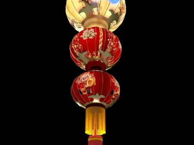 Chinese Red Lantern 3D model