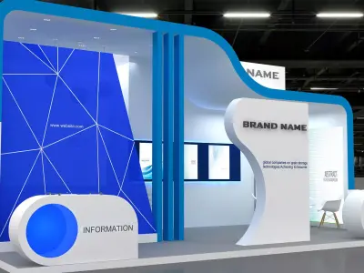 3d model exhibition booth 3D model get