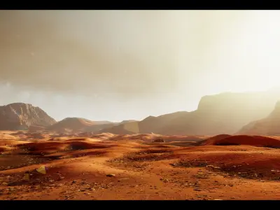 Unity Project 2017 - Mars Planet Environment 3D model