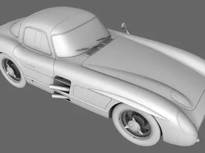 Mercedes Benz SLR 300 AMG Low-poly 3D model