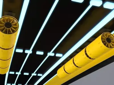 air system ROTOR and tunnel roof with lights 3D model