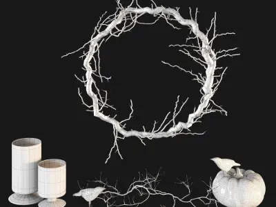 Halloween decor set 3D model