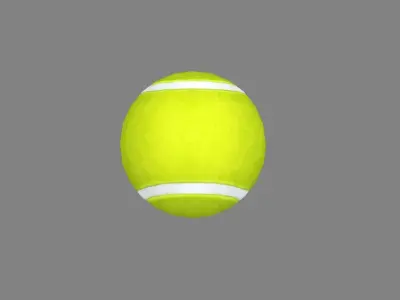 A tennis ball Low-poly 3D model