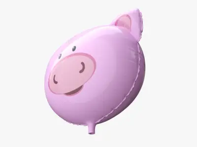 Foil decoration balloon 03 Pig 3D model