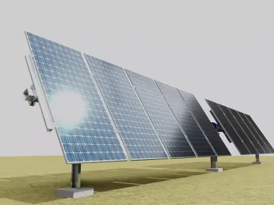Solar Tracker Systems Type-3 3D model