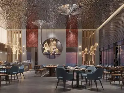 Restaurant Interior Design 3D model