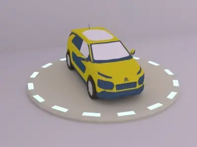  low poly car model c4 citroen 3D model