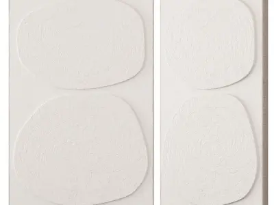 Modern Relief Artwork Set 3D model