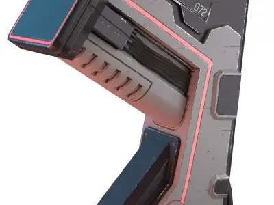 Terminal Sci-fi Low-poly Free low-poly 3D model